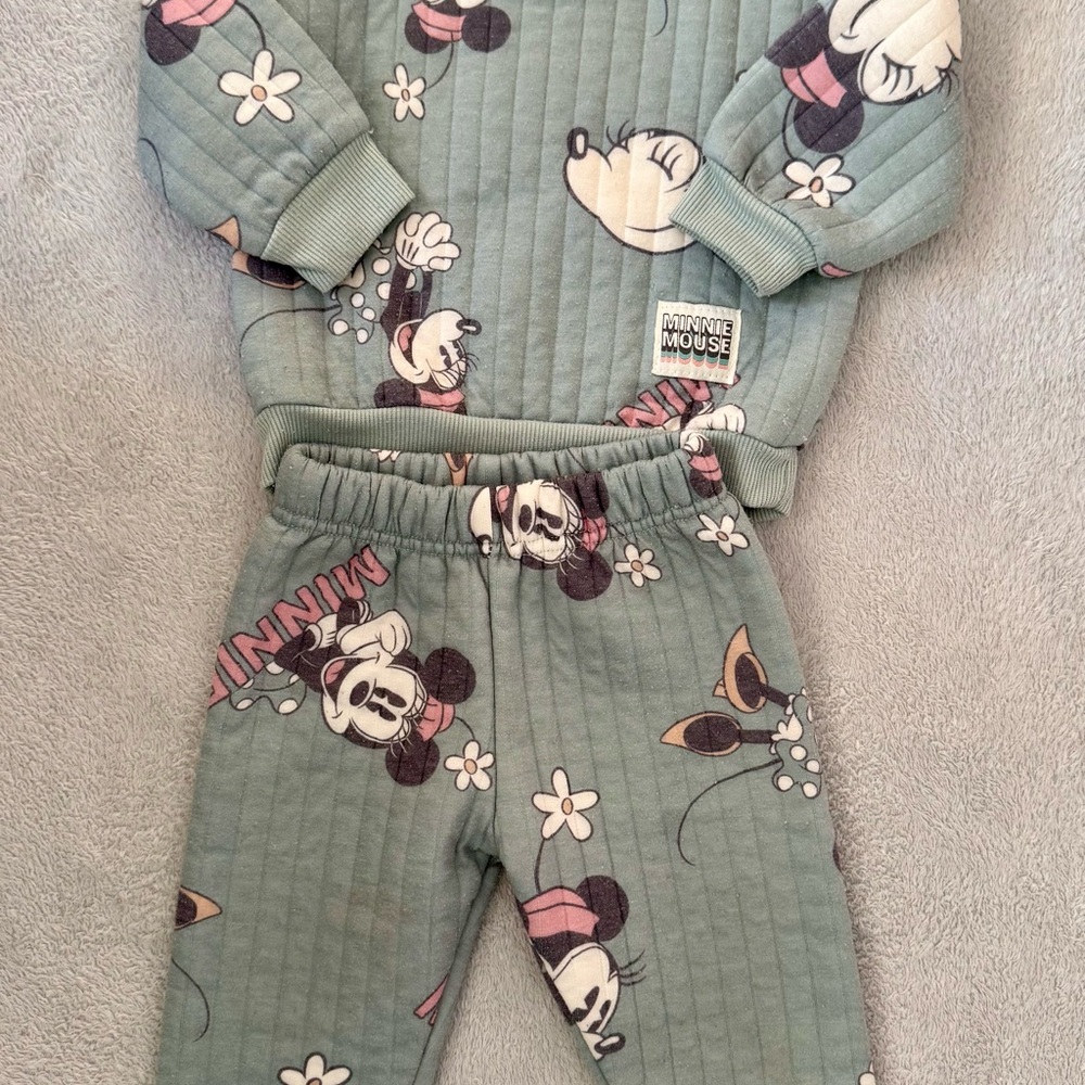 Disney Green Minnie Mouse Kids Matching Set